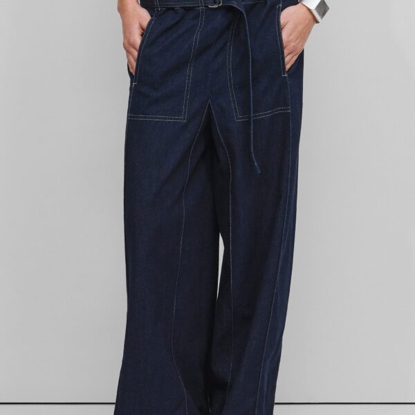 The Frankie Shop Square Jeans – Navy, view 3