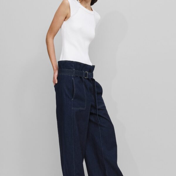 The Frankie Shop Square Jeans – Navy, view 4