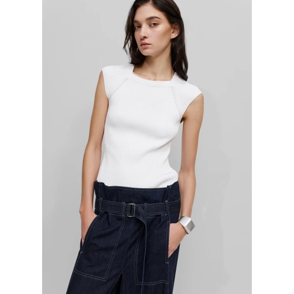 The Frankie Shop Square Jeans - Navy - Oversized Minimalist Pants in Blue - Shop at Luxury Shoes 