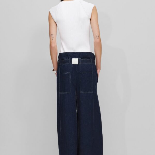 The Frankie Shop Square Jeans – Navy, view 6