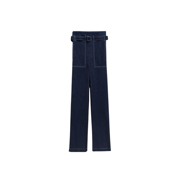 The Frankie Shop Square Jeans - Navy - Oversized Minimalist Pants in Blue - Shop at Luxury Shoes 