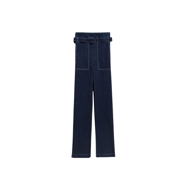 The Frankie Shop Square Jeans - Navy - Oversized Minimalist Pants in Blue - Shop at Luxury Shoes 