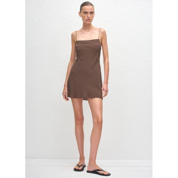 The Frankie Shop Square Slip Mini Dress – Polka Dot, view 3
