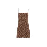 The Frankie Shop Square Slip Mini Dress - Polka Dot - Oversized Minimalist Dresses in Multicolour - Shop at Luxury Shoes 