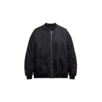 The Frankie Shop Stellan Faux Shearling Oversized Bomber Jacket - Black - Oversized Minimalist Jackets in Black - Shop at Luxury Shoes 