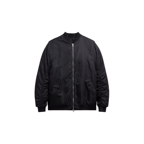 The Frankie Shop Stellan Faux Shearling Oversized Bomber Jacket - Black - Oversized Minimalist Jackets in Black - Shop at Luxury Shoes 