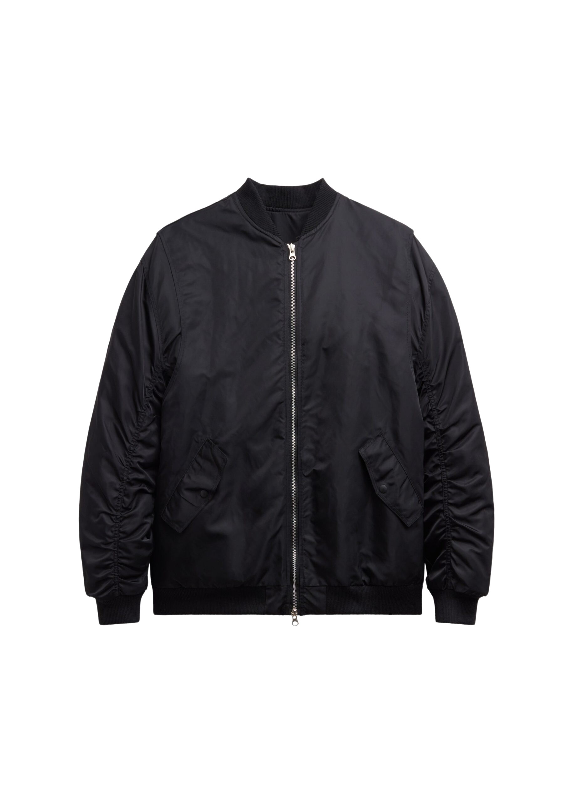 The Frankie Shop Stellan Faux Shearling Oversized Bomber Jacket – Black