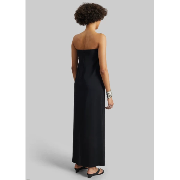 The Frankie Shop Strapless Dress - Black - Oversized Minimalist Dresses in Black - Shop at Luxury Shoes 