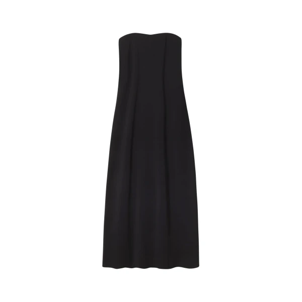 The Frankie Shop Strapless Dress - Black - Oversized Minimalist Dresses in Black - Shop at Luxury Shoes 