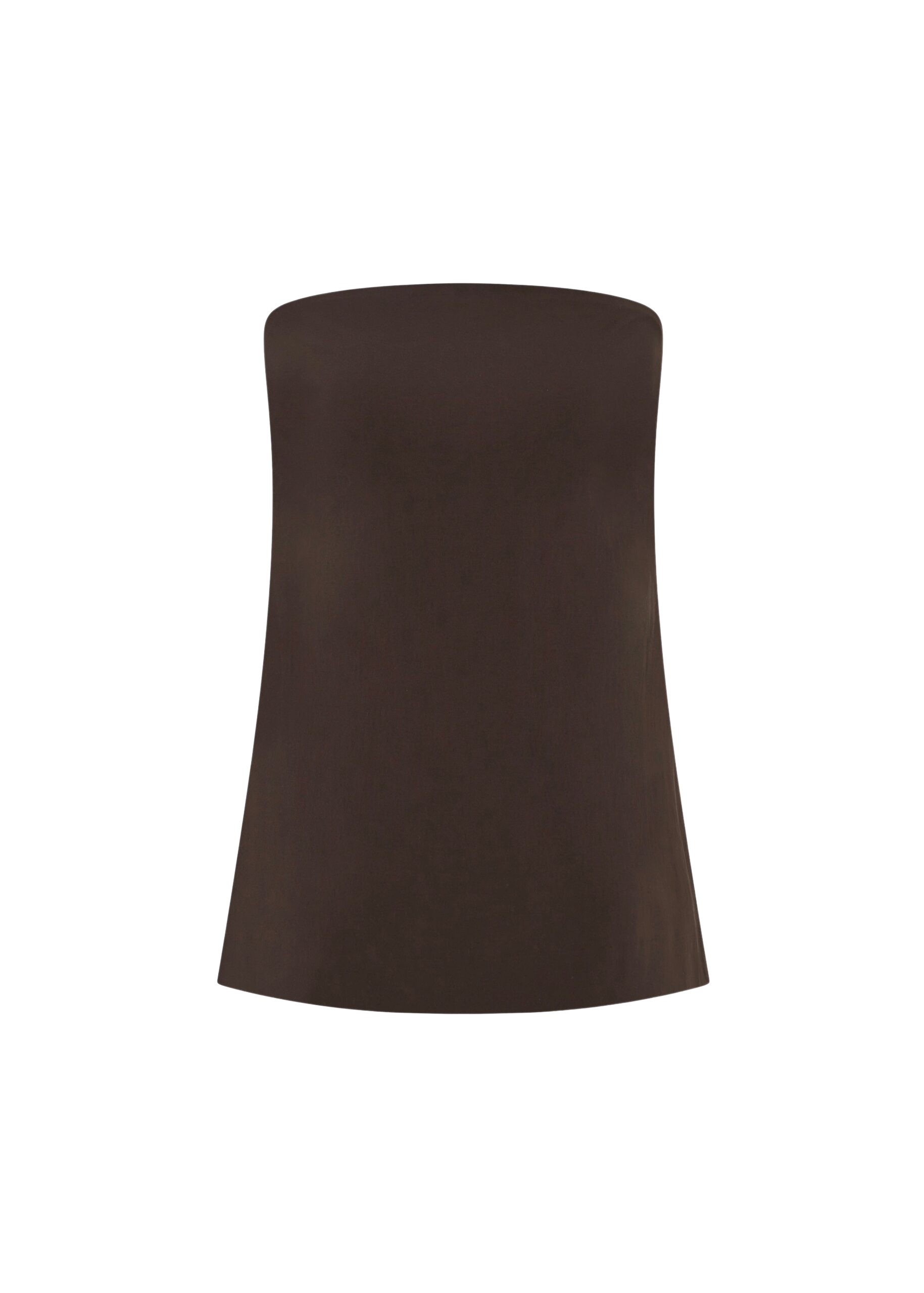 The Frankie Shop Strapless Rouleau Tie Top - Bark - Oversized Minimalist Tops in Beige - Shop at Luxury Shoes 