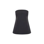 The Frankie Shop Strapless Rouleau Tie Top - Ink Stripe - Oversized Minimalist Tops in Multicolour - Shop at Luxury Shoes 