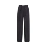 The Frankie Shop Stripe Relaxed Pleat Pants - Ink Stripe - Oversized Minimalist Pants in Multicolour - Shop at Luxury Shoes 