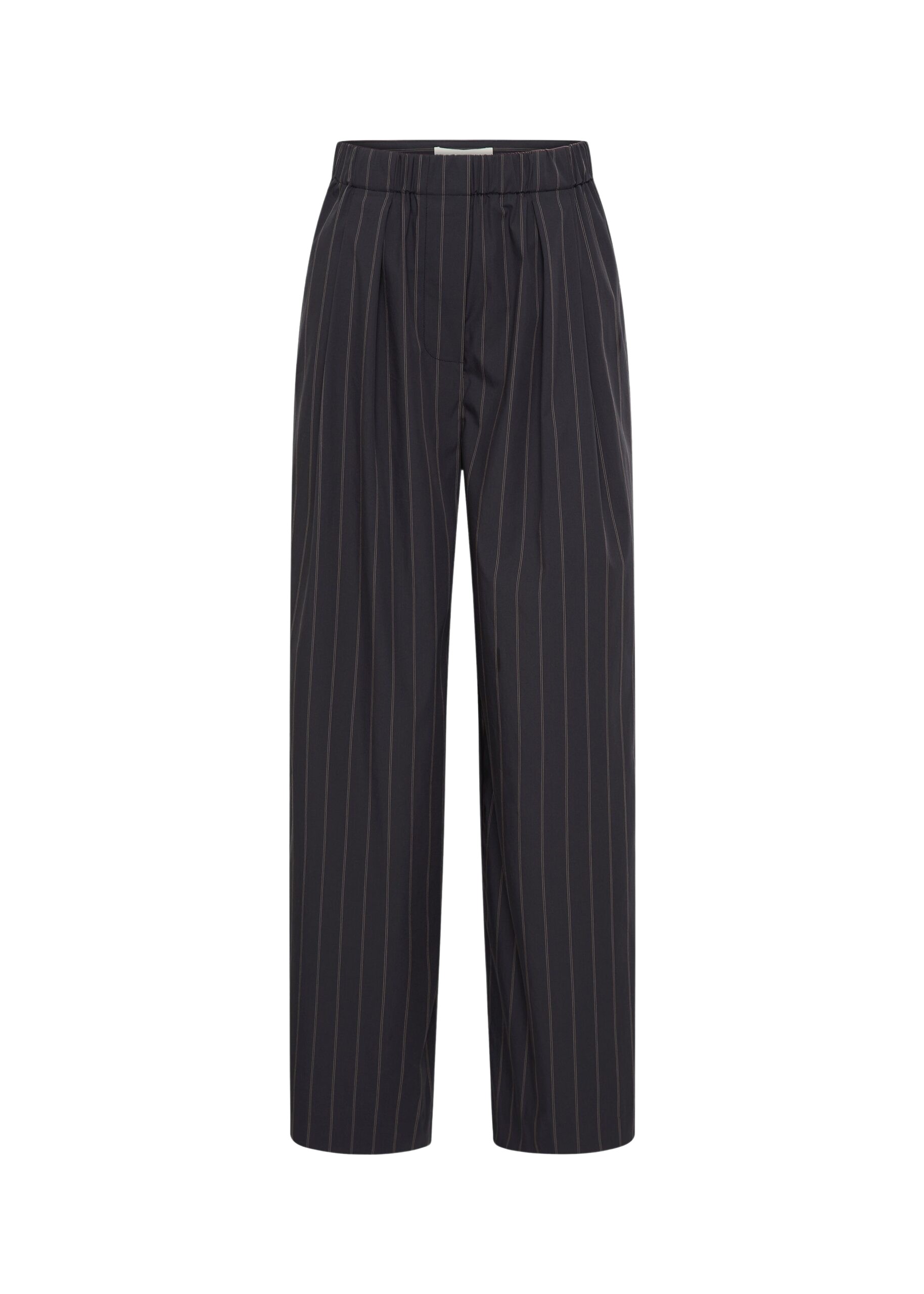 The Frankie Shop Stripe Relaxed Pleat Pants – Ink Stripe