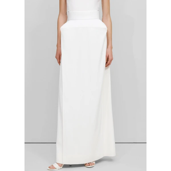 The Frankie Shop Structured Skirt - Ivory - Oversized Minimalist Skirts in Ivory - Shop at Luxury Shoes 