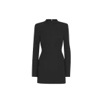 The Frankie Shop Suiting LS Mini Dress - Black - Oversized Minimalist Dresses in Black - Shop at Luxury Shoes 