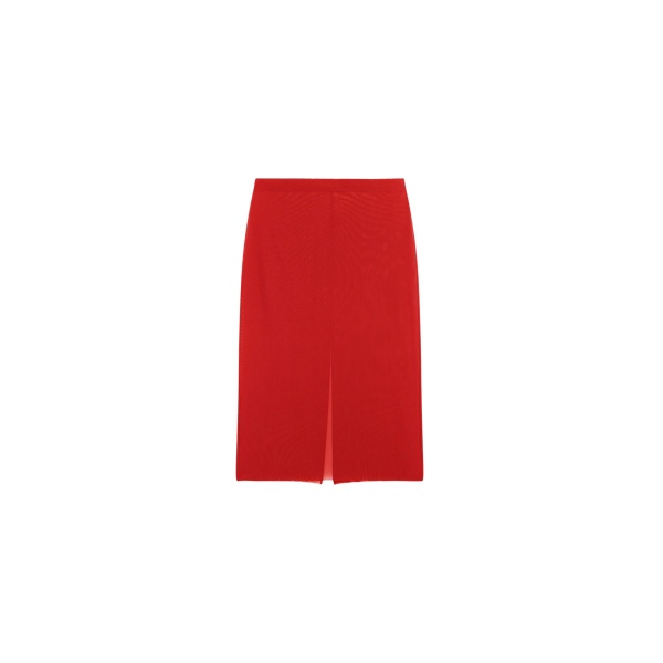 The Frankie Shop Suva Sheer Skirt - Red - Oversized Minimalist Skirts in Red - Shop at Luxury Shoes 