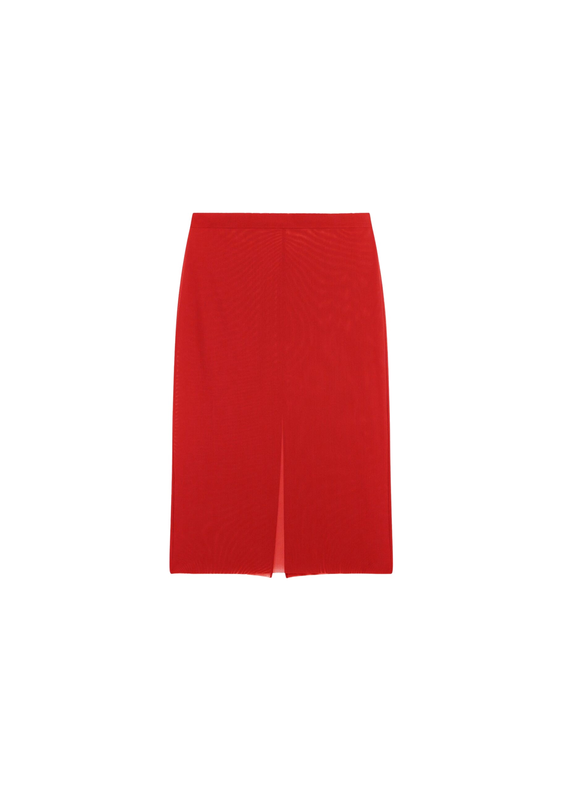 The Frankie Shop Suva Sheer Skirt - Red - Oversized Minimalist Skirts in Red - Shop at Luxury Shoes 