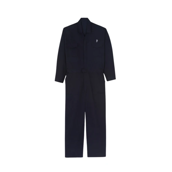 The Frankie Shop TFS Oversized Boiler Suit - Navy - Oversized Minimalist Jumpsuit in Blue - Shop at Luxury Shoes 