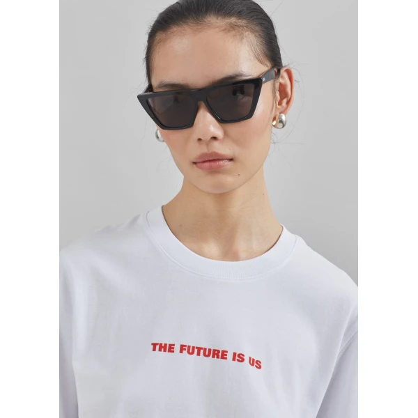 The Frankie Shop TFS x Housing Works T-Shirt - White - Oversized Minimalist Tops in White - Shop at Luxury Shoes 