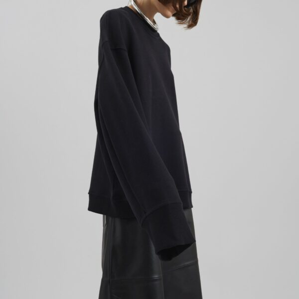 The Frankie Shop Talia Sweatshirt – Black Top, view 2