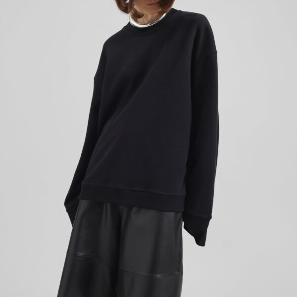 The Frankie Shop Talia Sweatshirt – Black Top, view 5