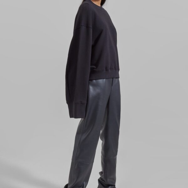 The Frankie Shop Talia Sweatshirt – Black Top, view 6