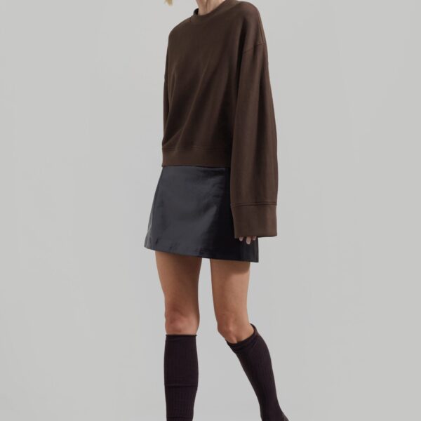 The Frankie Shop Talia Sweatshirt – Brown Top, view 4