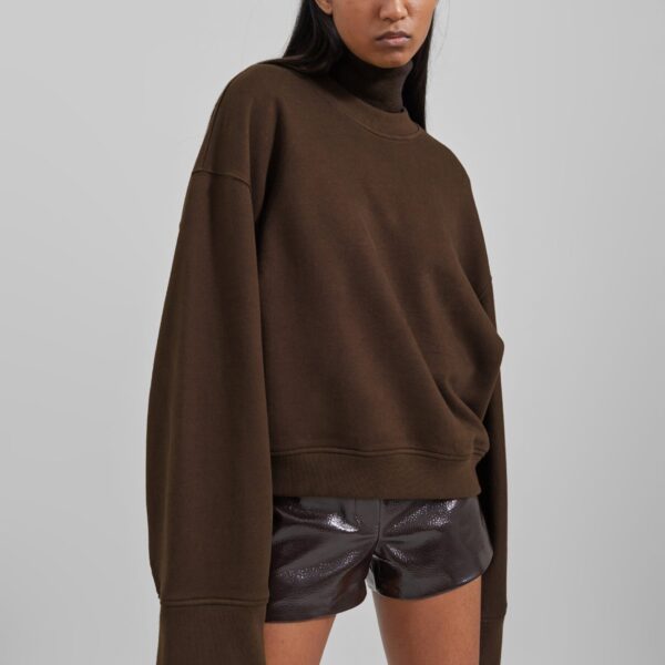 The Frankie Shop Talia Sweatshirt – Brown Top, view 6