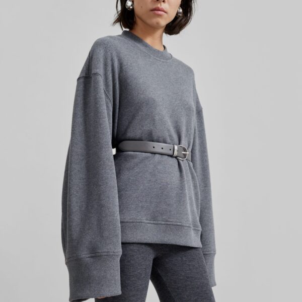 The Frankie Shop Talia Sweatshirt – Dark Grey Top, view 6