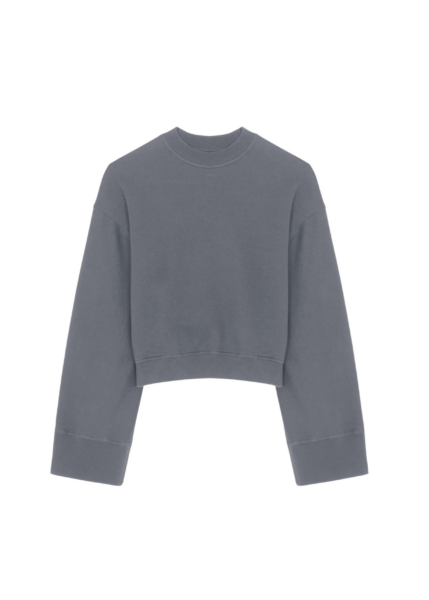 The Frankie Shop Talia Sweatshirt - Dark Grey - Oversized Minimalist Tops in Grey - Shop at Luxury Shoes 