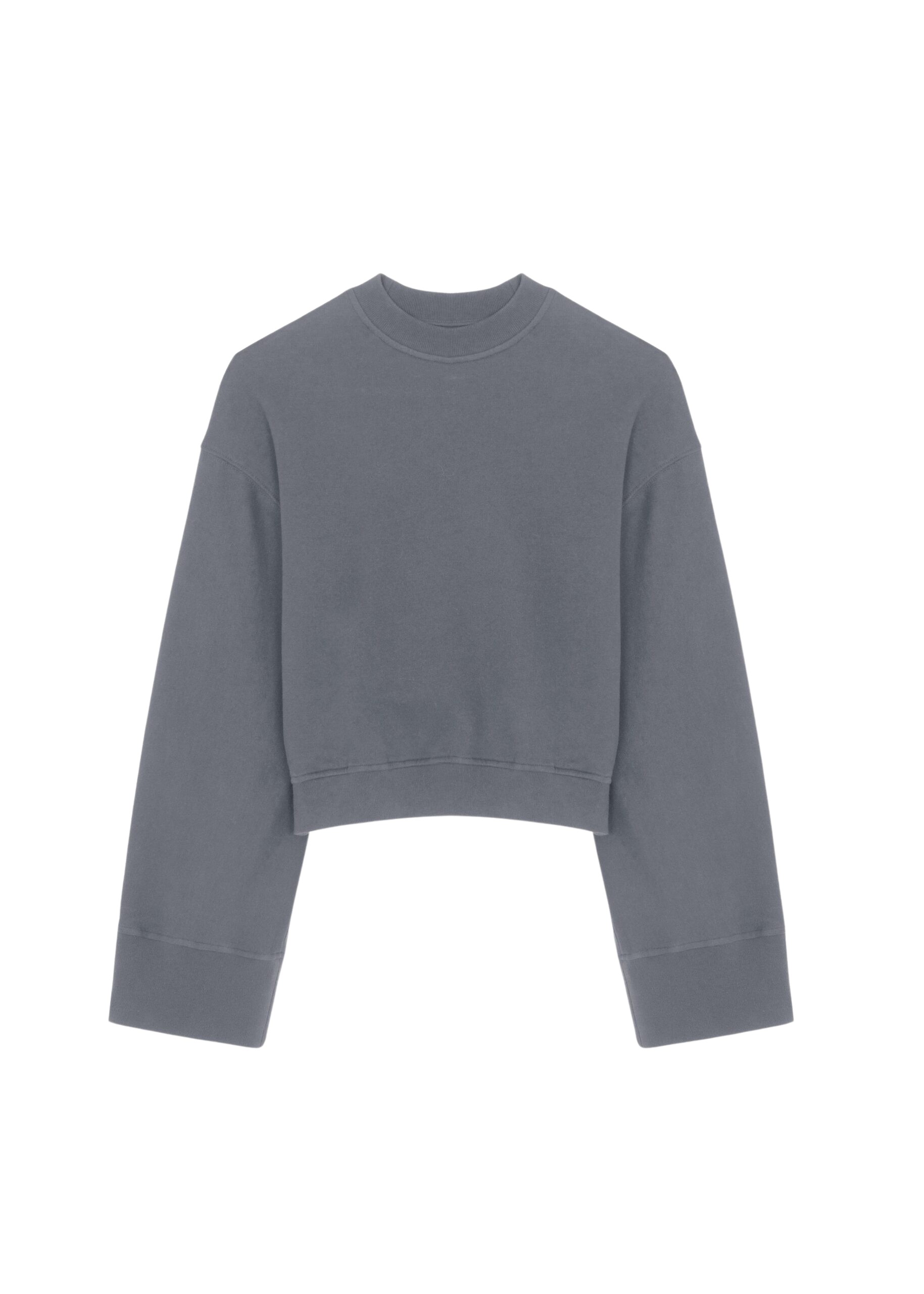 The Frankie Shop Talia Sweatshirt - Dark Grey - Oversized Minimalist Tops in Grey - Shop at Luxury Shoes 