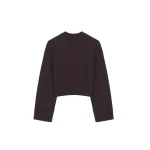 The Frankie Shop Talia Sweatshirt - Dark Plum - Oversized Minimalist Tops in Purple - Shop at Luxury Shoes 