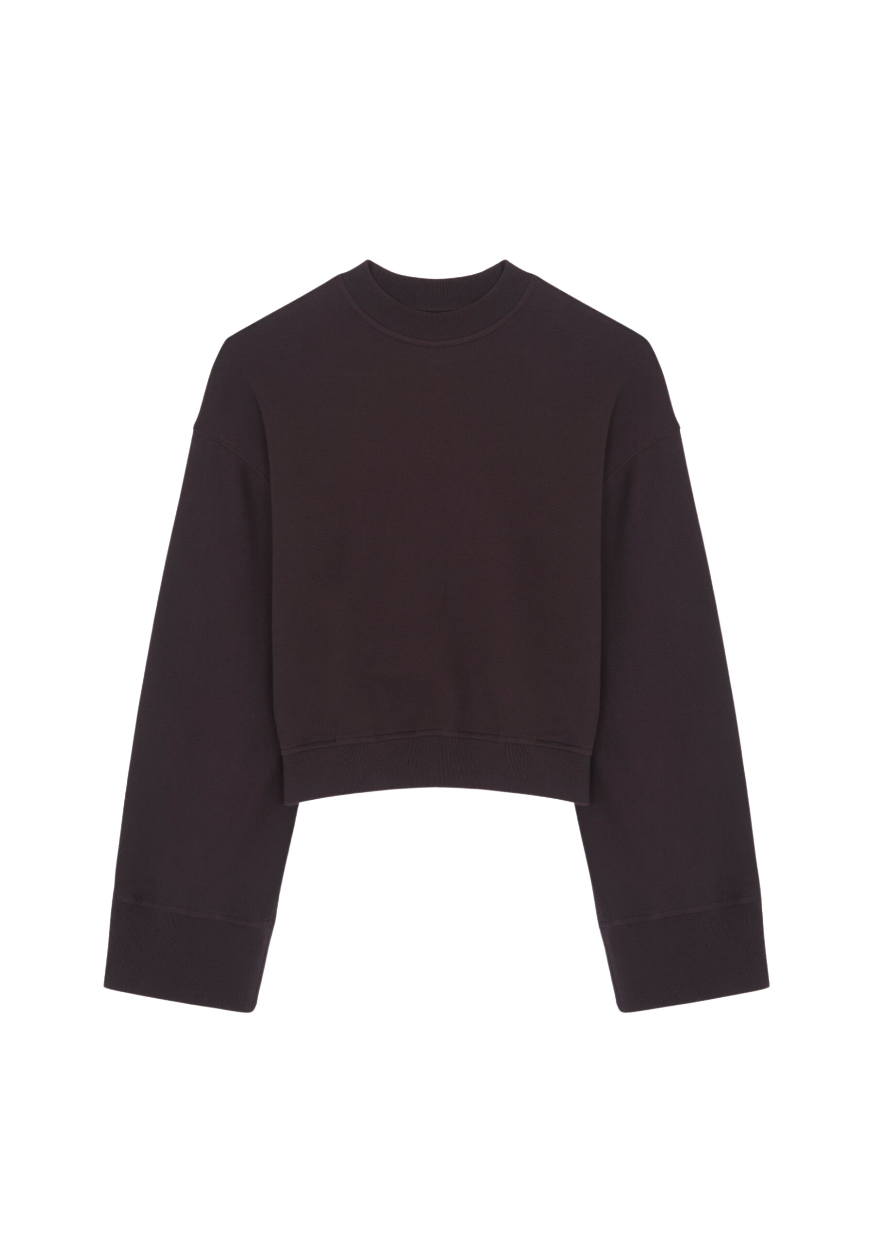 The Frankie Shop Talia Sweatshirt - Dark Plum - Oversized Minimalist Tops in Purple - Shop at Luxury Shoes 
