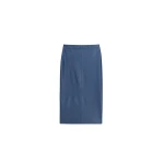 The Frankie Shop Taney Leather Midi Skirt - Cobalt - Oversized Minimalist Skirts in Blue - Shop at Luxury Shoes 