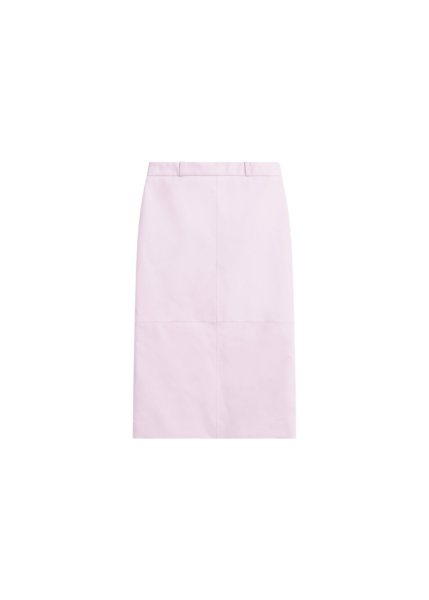 The Frankie Shop Taney Leather Pencil Skirt - Faded Pink - Oversized Minimalist Skirts in Pink - Shop at Luxury Shoes 
