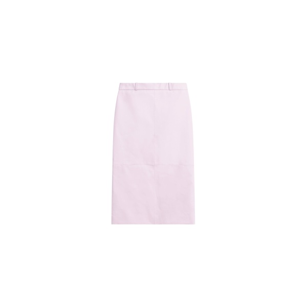 The Frankie Shop Taney Leather Pencil Skirt - Faded Pink - Oversized Minimalist Skirts in Pink - Shop at Luxury Shoes 