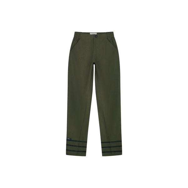 The Frankie Shop Technical Tailored Pants - Green - Oversized Minimalist Pants in Green - Shop at Luxury Shoes 