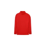 The Frankie Shop Thelma Ribbed Sweater Dress - Red - Oversized Minimalist Knitwear in Red - Shop at Luxury Shoes 