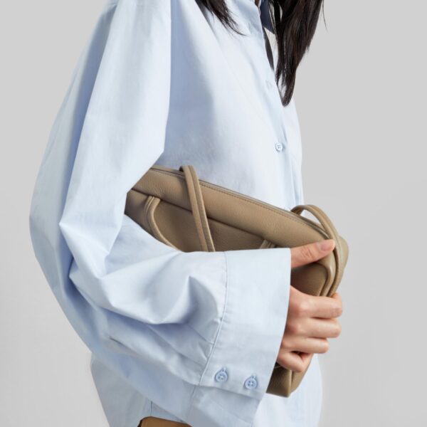 The Frankie Shop Tila Wide Sleeve Shirt – Light Blue, view 5