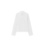 The Frankie Shop Tila Wide Sleeve Shirt - White - Oversized Minimalist Tops in White - Shop at Luxury Shoes 