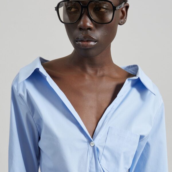 The Frankie Shop Tiona Fitted Shirt – Light Blue, view 4