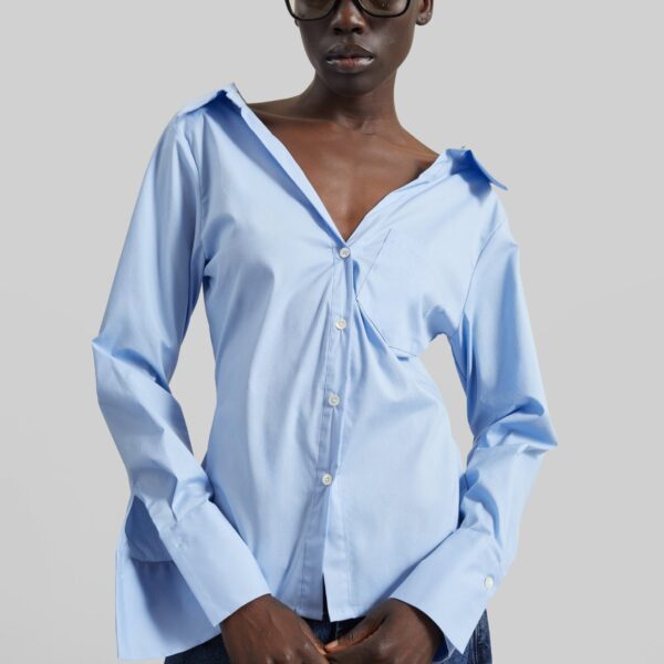 The Frankie Shop Tiona Fitted Shirt – Light Blue, view 6