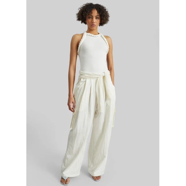 The Frankie Shop Tisto Bodysuit - White - Oversized Minimalist Bikini in White - Shop at Luxury Shoes 