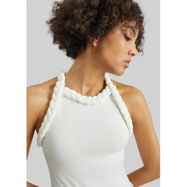The Frankie Shop Tisto Bodysuit - White - Oversized Minimalist Bikini in White - Shop at Luxury Shoes 