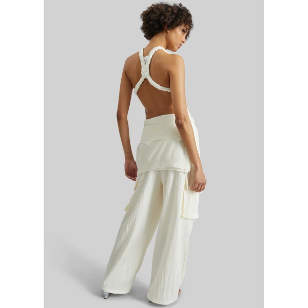 The Frankie Shop Tisto Bodysuit - White - Oversized Minimalist Bikini in White - Shop at Luxury Shoes 