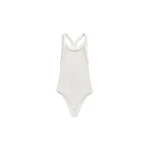 The Frankie Shop Tisto Bodysuit - White - Oversized Minimalist Bikini in White - Shop at Luxury Shoes 