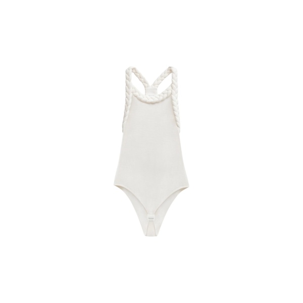 The Frankie Shop Tisto Bodysuit - White - Oversized Minimalist Bikini in White - Shop at Luxury Shoes 