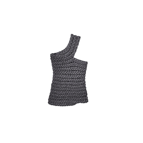 The Frankie Shop Tisto Top - Dark Grey - Oversized Minimalist Tops in Grey - Shop at Luxury Shoes 