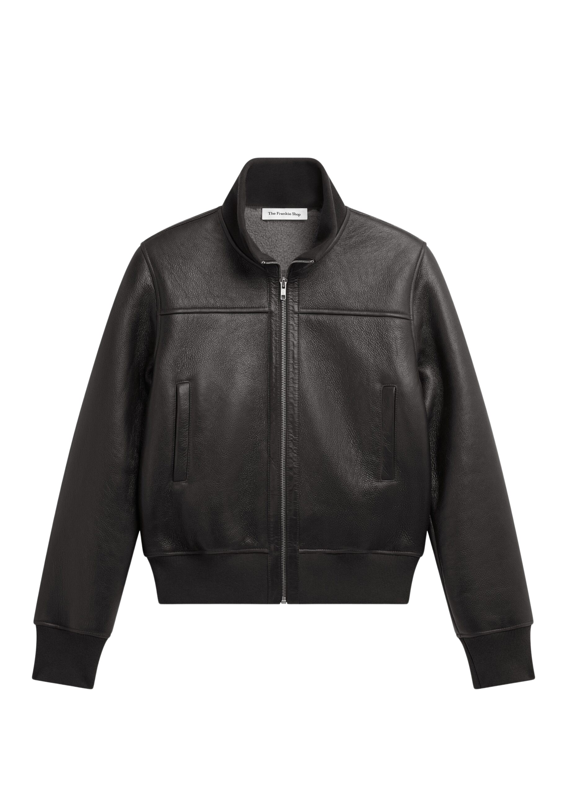 The Frankie Shop Tobias Leather Jacket – Black
