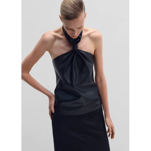 The Frankie Shop Top #01 - Black - Oversized Minimalist Tops in Black - Shop at Luxury Shoes 